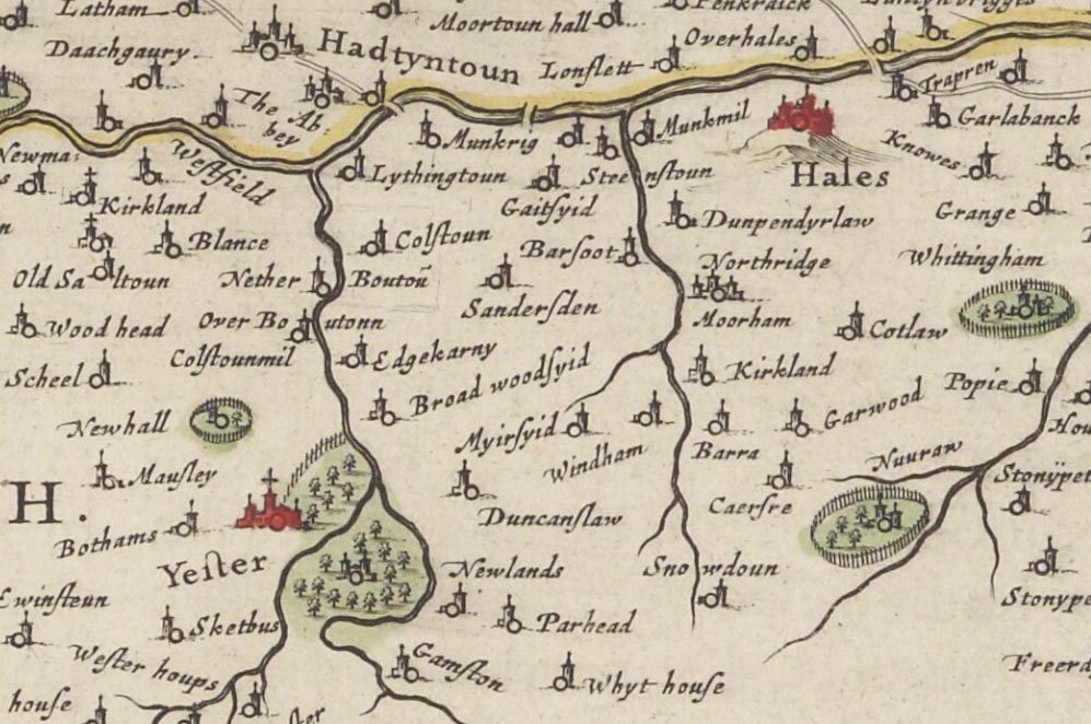 Blae Map of Scotland showning Broadwoodside